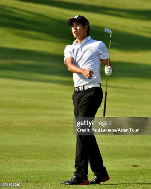 Shohei Kasegawa of Japan picured during round four of the 2018 Asian Tour Qualifying School Final Stage at St Andrews 2000 on January 13, 2018 in...