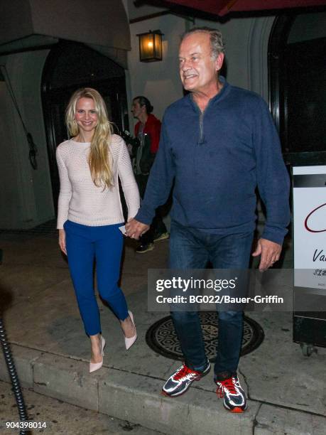 Kelsey Grammer and Kayte Walsh are seen on January 12, 2018 in Los Angeles, California.