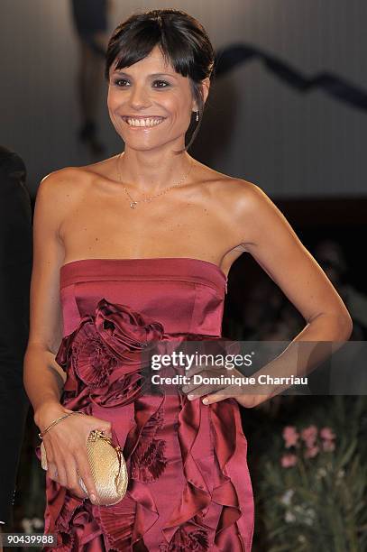 Actress Antonia Truppo attends the "Lo Spazio Bianco" Premiere at the Sala Grande during the 66th Venice Film Festival on September 8, 2009 in...