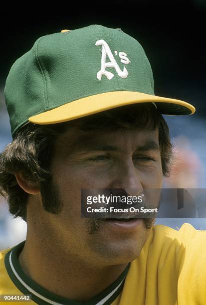 S: Pitcher Jim Catfish Hunter of the Oakland Ahtletics on the field before a circa early 1970's Major League Baseball game at Yankee Stadium in...