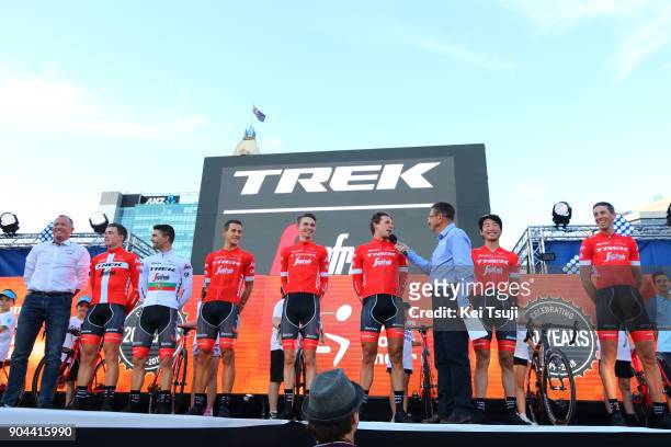 20th Santos Tour Down Under 2018 / Team Presentation Team Trek - Segafredo / Laurent DIDIER / Fumiyuki BEPPU / Koen DE KORT / Niklas EG / Alex FRAME...