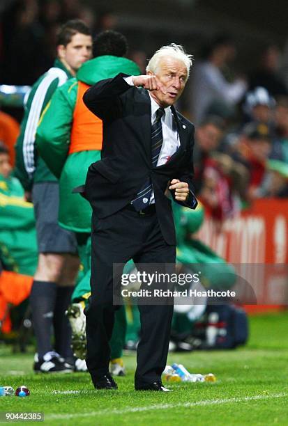 Giovanni Trapattoni the Republic of Ireland manager reacts during the International friendly match between the Republic of Ireland and South Africa...