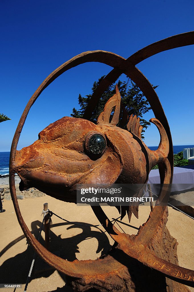 View of a sculpture in the house of Chil