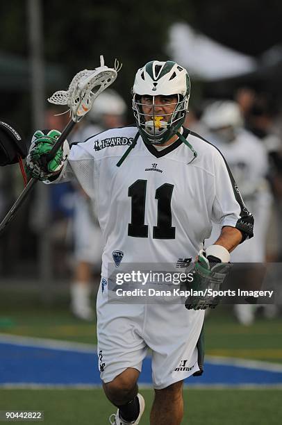 John Gagliardi of the Long Island Lizards during a Major League Lacrosse game against the Toronto Nationals at Shuart Stadium on July 18, 2009 in...