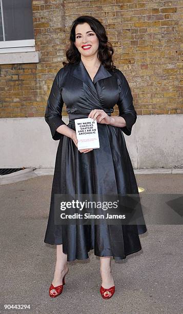 Nigella Lawson attends book launch party for Charles Saatchi's 'My Name Is Charles Saatchi And I Am An Artoholic' at Saatchi Gallery on September 8,...