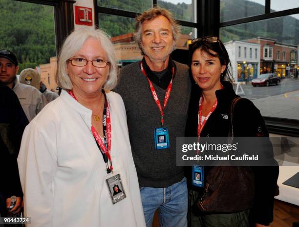 Teri Schwartz, Curtis Hanson and Rebecca Yeldham attend the UCLA School of Theater, Film and Television sponsored reception celebrating William...