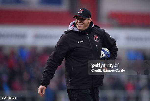 Belfast , United Kingdom - 13 January 2018; Ulster head coach Jono Gibbes ahead of the European Rugby Champions Cup Pool 1 Round 5 match between...