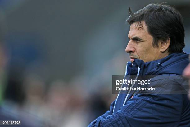 Sunderland manager Chris Coleman during the Sky Bet Championship match between Cardiff City and Sunderland at Cardiff City Stadium on January 13,...