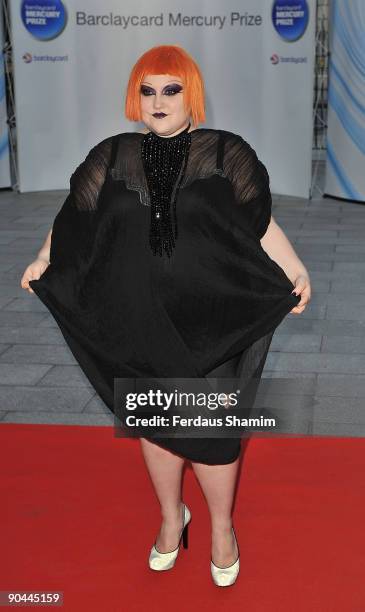 Beth Ditto of the Gossip attends the 2009 Barclaycard Mercury Prize at The Grosvenor House Hotel on September 8, 2009 in London, England.