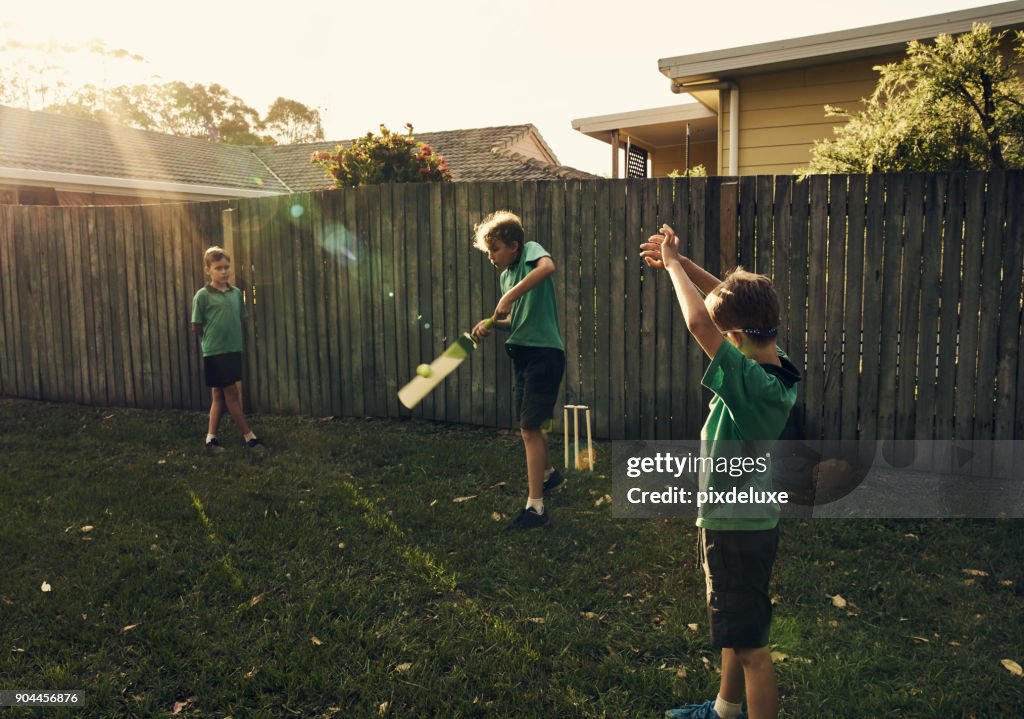 Having a fun time in the yard