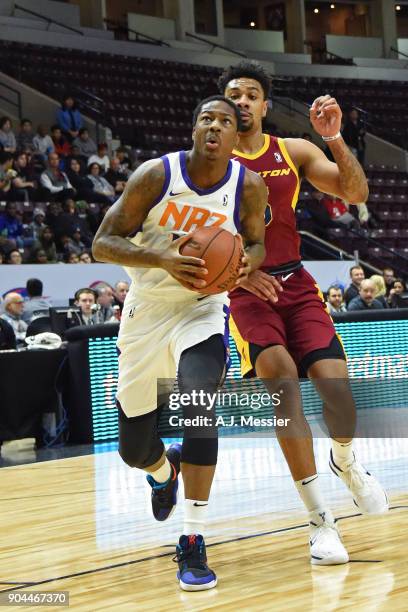 Archie Goodwin of the Northern Arizona Suns drives to the basket against the Canton Charge during the NBA G-League Showcase on January 12, 2018 at...