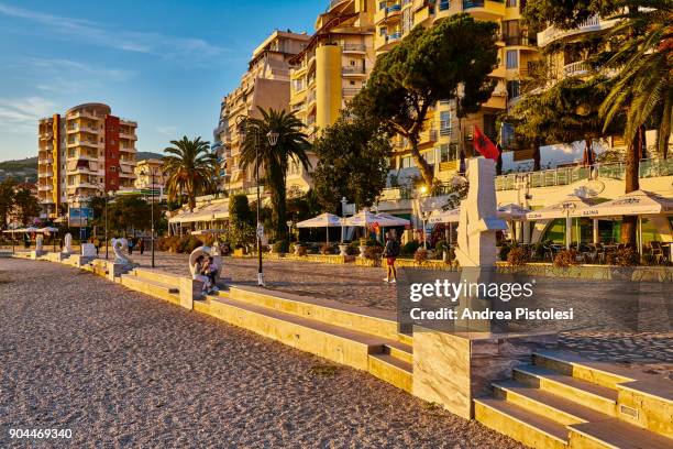 sarande city in albania - sarande albania stock pictures, royalty-free photos & images