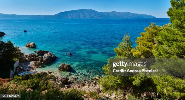 adriatic coast near vlore, albania - albanian stock pictures, royalty-free photos & images