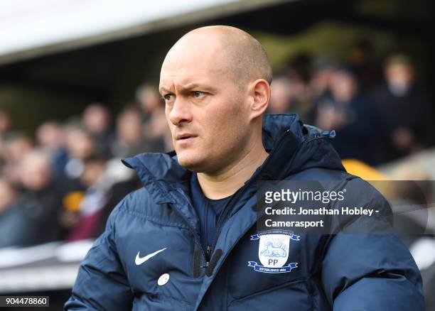 Preston Manager Alex Neil during the Sky Bet Championship match between Millwall and Preston North End at The Den on January 13, 2018 in London,...