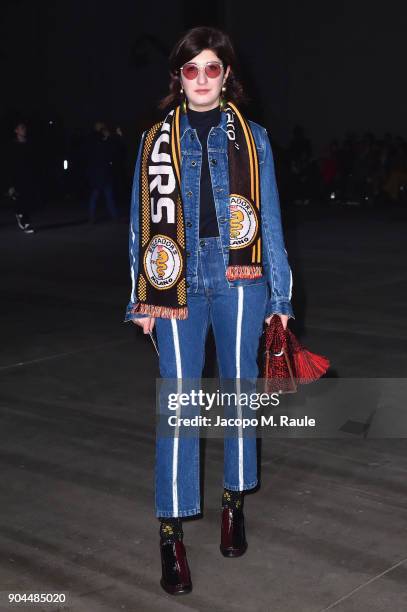 Valentina Siragusa attends the Diesel Black Gold show during Milan Men's Fashion Week Fall/Winter 2018/19 on January 13, 2018 in Milan, Italy.