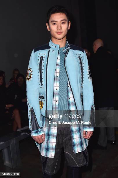 Ning Zetao attends the Diesel Black Gold show during Milan Men's Fashion Week Fall/Winter 2018/19 on January 13, 2018 in Milan, Italy.