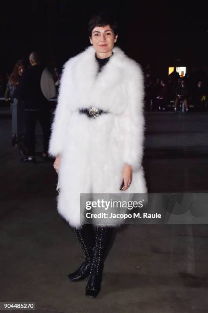 Eva Geraldine Fontanelli attends the Diesel Black Gold show during Milan Men's Fashion Week Fall/Winter 2018/19 on January 13, 2018 in Milan, Italy.