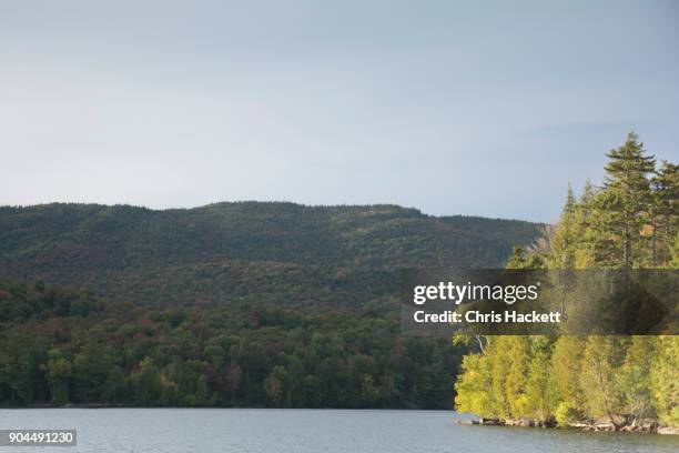 new york, lake placid on sunny day - lake placid stock pictures, royalty-free photos & images