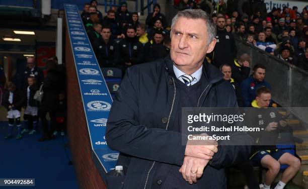 Blackburn Rovers Manager Tony Mowbray during the Sky Bet League One match between Blackburn Rovers and Shrewsbury Town at Ewood Park on January 13,...