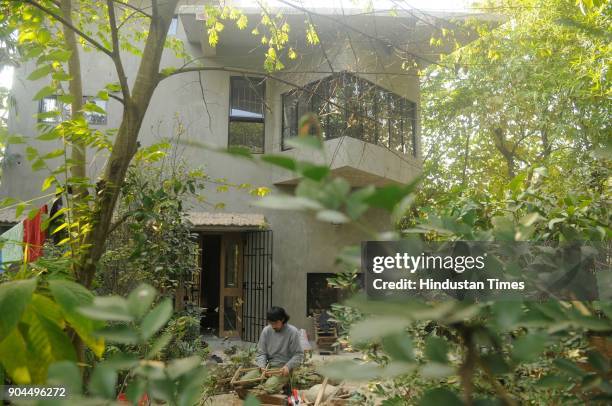 Poet, artist and calligrapher Nilanjan Bandyopadhyay has built a Japanese house-cum-studio to commemorate the centenary of Poet Rabindranath Tagore's...