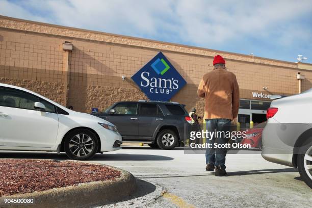 Shoppers head into a Sam's Club store on January 12, 2018 in Streamwood, Illinois. The store is one of more 60 sheduled to close nationwide by the...