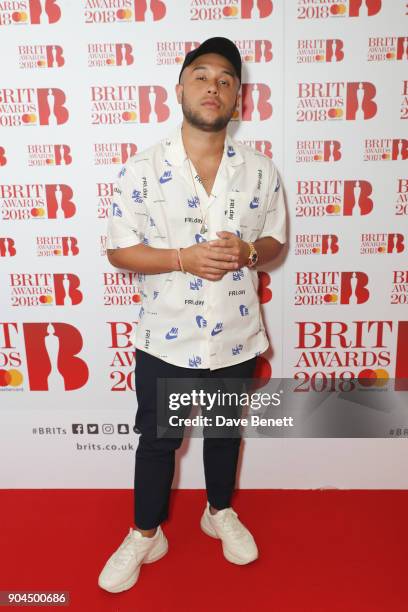 Images from this event are only to be used in relation to this event. Jax Jones attends the BRIT Awards 2018 nominations at ITV Studios on January...