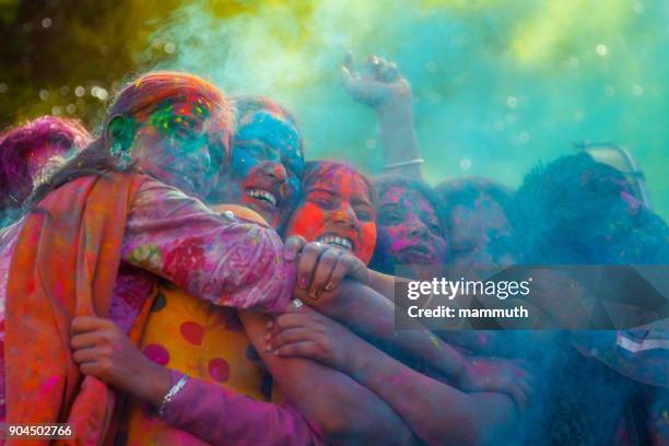 holi festival in indien - india festival stock-fotos und bilder