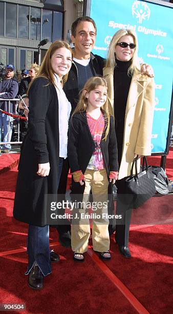 Actor Tony Danza with wife Tracy and daughters Katie and Emily attend the premiere of the 20th anniversary version of director Steven Spielberg's...