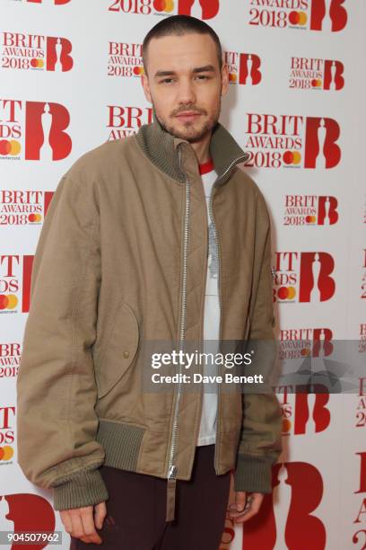 Images from this event are only to be used in relation to this event. Liam Payne attends the BRIT Awards 2018 nominations at ITV Studios on January...