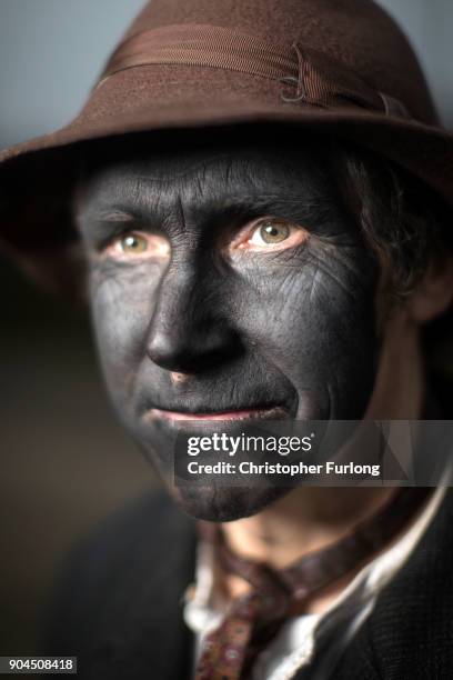 Jon Iles, of Old Glory Molly, poses during the annual Whittlesea Straw Bear Festival parade on January 13, 2018 in Whittlesey, United Kingdom. The...