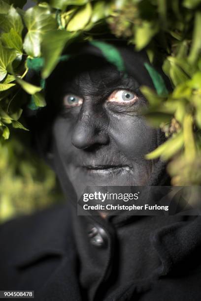 Val, of Old Glory Molly, poses during the annual Whittlesea Straw Bear Festival parade on January 13, 2018 in Whittlesey, United Kingdom. The...