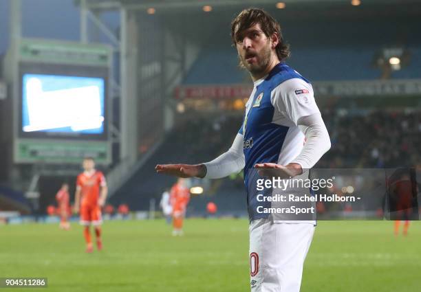 Blackburn Rovers' Danny Graham during the Sky Bet League One match between Blackburn Rovers and Shrewsbury Town at Ewood Park on January 13, 2018 in...