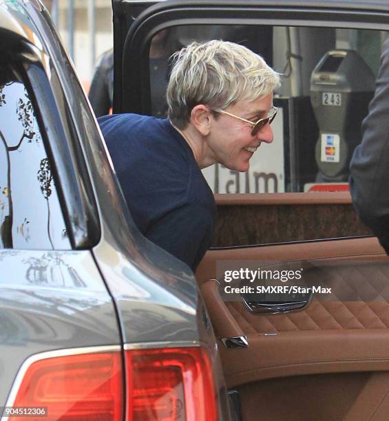 Ellen DeGeneres is seen on January 12, 2018 in Los Angeles, CA.