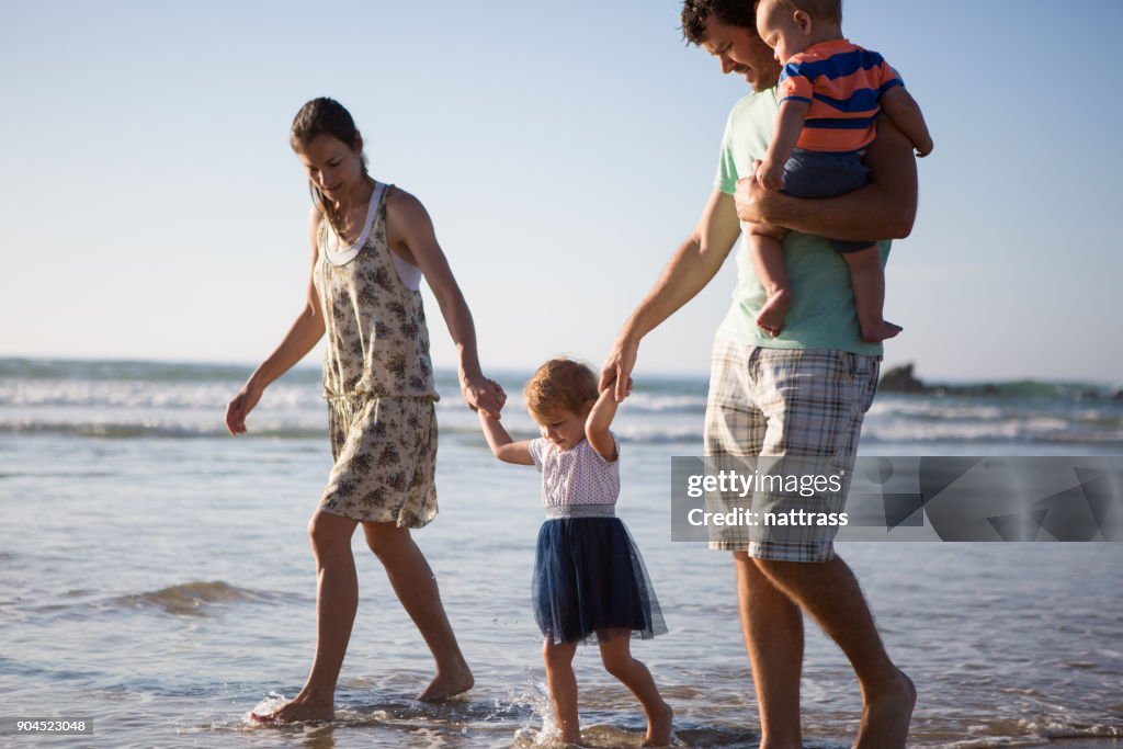 Familia en la playa