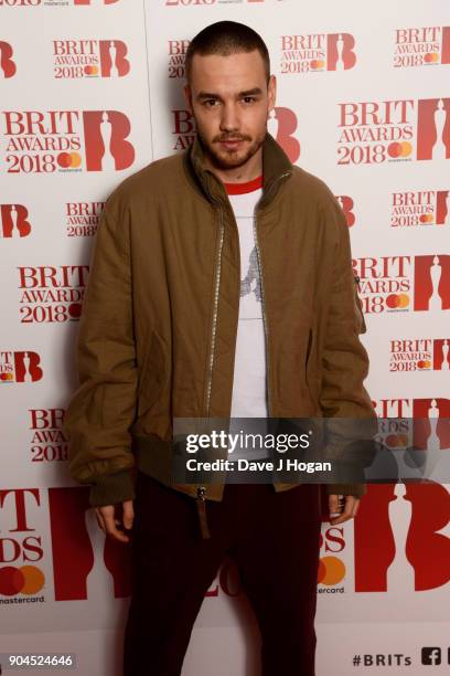 Images from this event are only to be used in relation to this event. Liam Payne attends The BRIT Awards 2018 nominations photocall held at ITV...