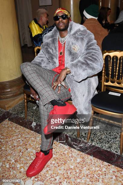 Chainz attends the Versace show during Milan Men's Fashion Week Fall/Winter 2018/19 on January 13, 2018 in Milan, Italy.