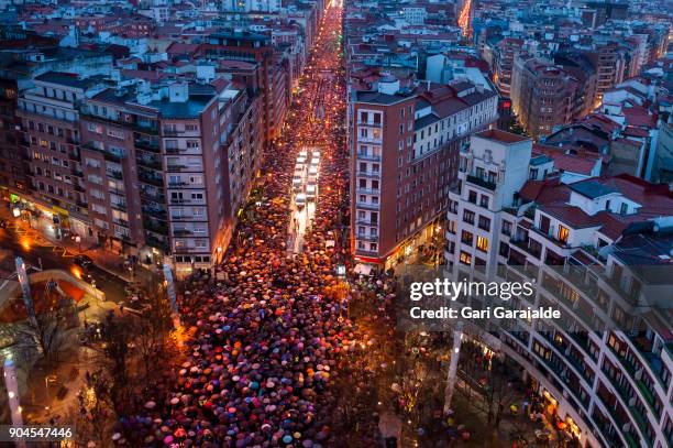 Thousands march during a demonstration organised by the citizen's network which is calling for an immediate end to the dispersal policy and the...