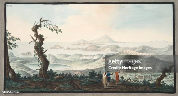 Bird's eye view from the Convent of the Camalpoli, Plate XVII, from 'Campi Phlegraei: Observations on the Volcanoes of the Two Sicilies', by Sir...