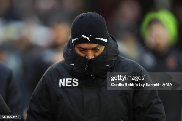 Nuno Espirito Santo head coach / manager of Wolverhampton Wanderers during the Sky Bet Championship match between Barnsley and Wolverhampton at...