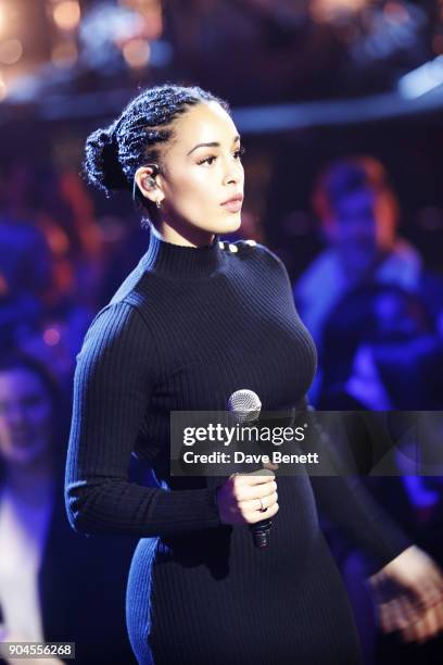 Images from this event are only to be used in relation to this event. Jorja Smith performs at the BRIT Awards 2018 nominations at ITV Studios on...