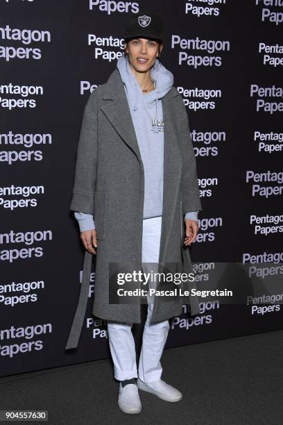 Aymeline Valade attends "Pentagon Papers" Premiere at Cinema UGC Normandie on January 13, 2018 in Paris, France.