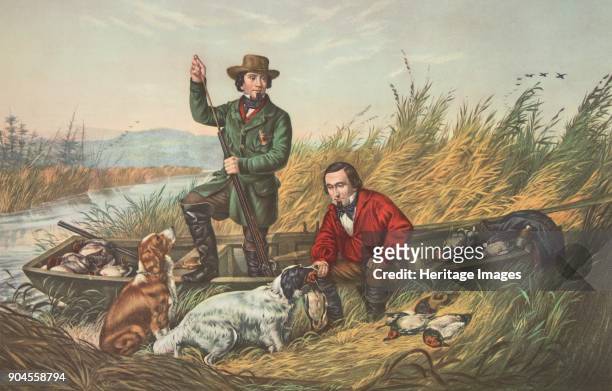 Wild Duck Shooting, A Good Day's Sport, pub. 1852, Currier & Ives .