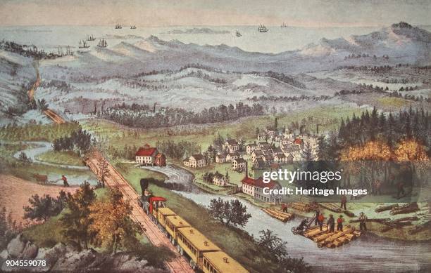 Railroad Through to the Pacific, pub. 1870, Currier & Ives .