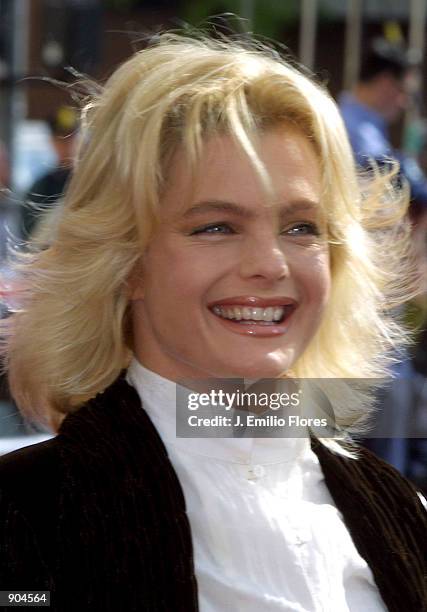 Actress Erika Eleniak attends the premiere of the 20th anniversary version of director Steven Spielberg's movie, "E.T. The Extra-Terrestrial" March...