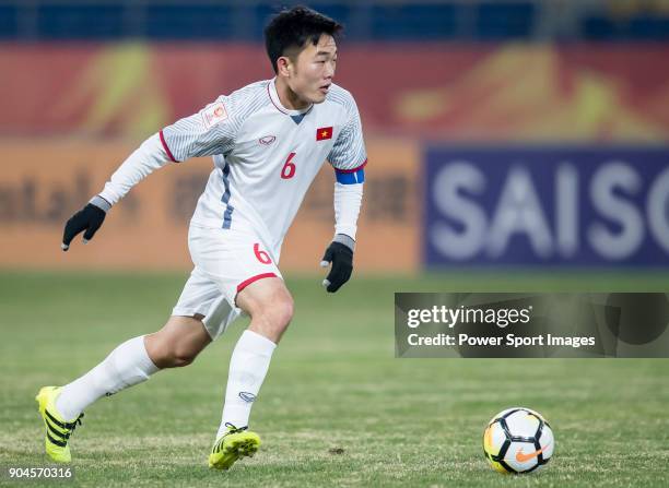 Luong Xuan Truong of Vietnam in action during the AFC U23 Championship China 2018 Group D match between South Korea and Vietnam at Kunshan Sports...