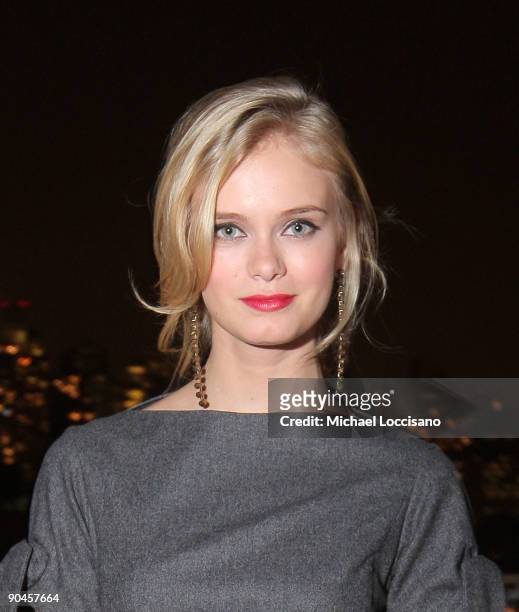 Actress Sara Paxton attends a cocktail party in honor of designer Kris Van Assche and hosted by GQ & Dior Homme at The Cooper Square Hotel Penthouse...