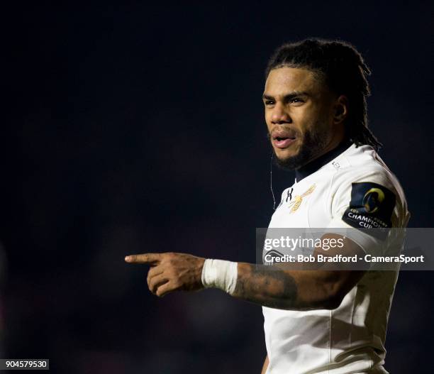 Wasps' Kyle Eastmond during the European Rugby Champions Cup match between Harlequins and Wasps at Twickenham Stoop on January 13, 2018 in London,...