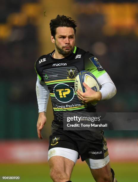 Ben Foden of Northampton Saints during the European Rugby Champions Cup match between Northampton Saints and ASM Clermont Auvergne at Franklin's...