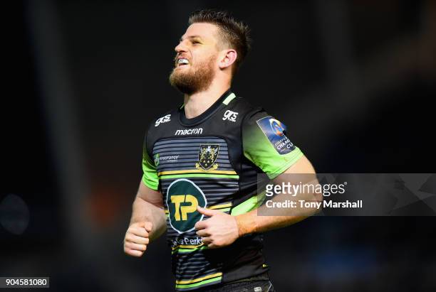 Rob Horne of Northampton Saints during the European Rugby Champions Cup match between Northampton Saints and ASM Clermont Auvergne at Franklin's...