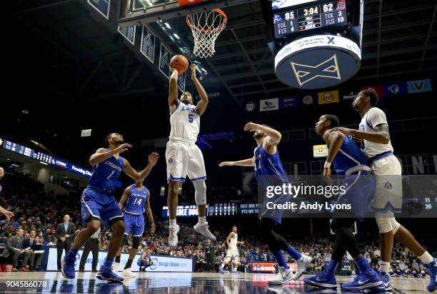 Trevon Bluiett of the Xavier Musketeers shoots the ball against the Creighton Bluejays at Cintas Center on January 13, 2018 in Cincinnati, Ohio.